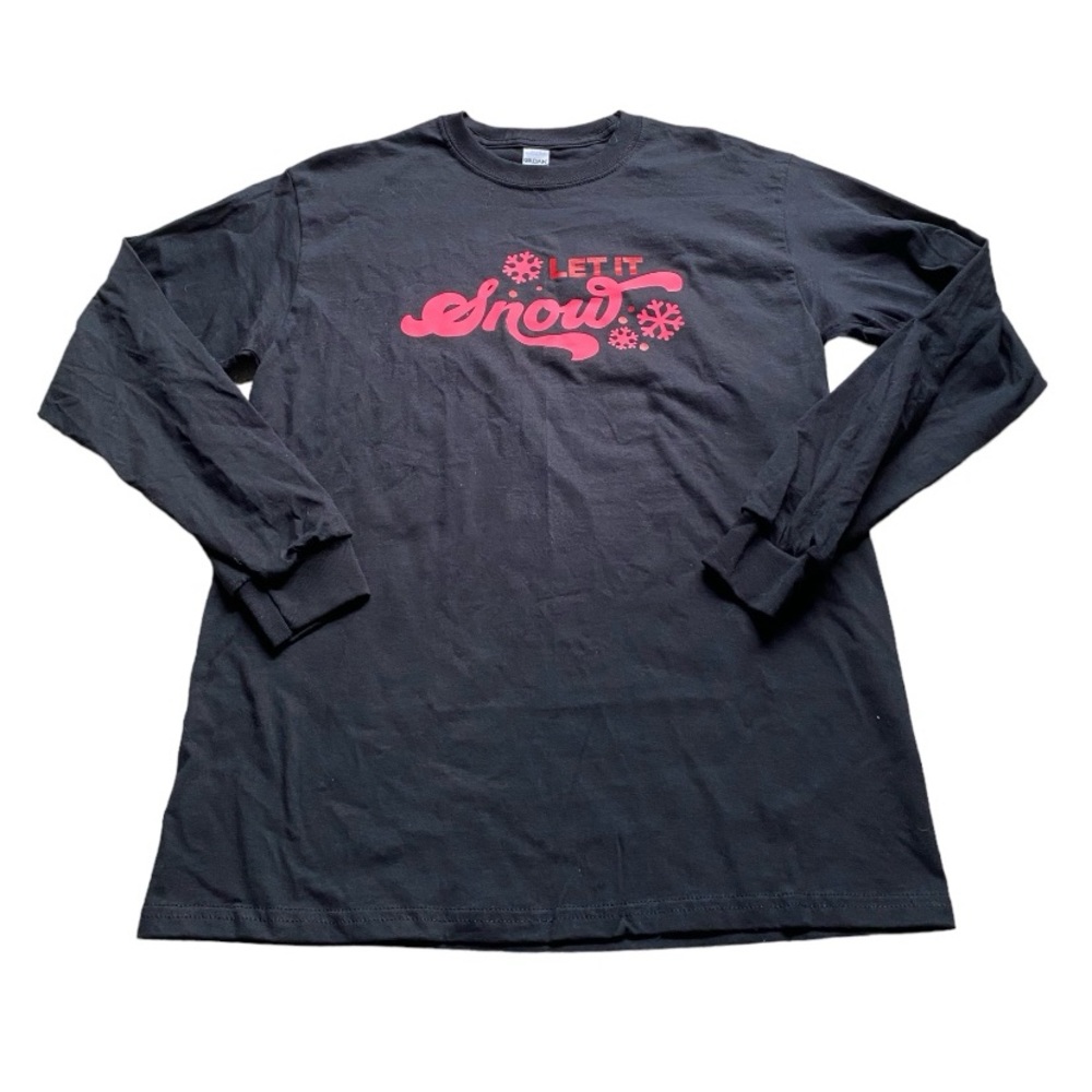 Let it Snow Black Women’s Long Sleeve Graphic Shirt